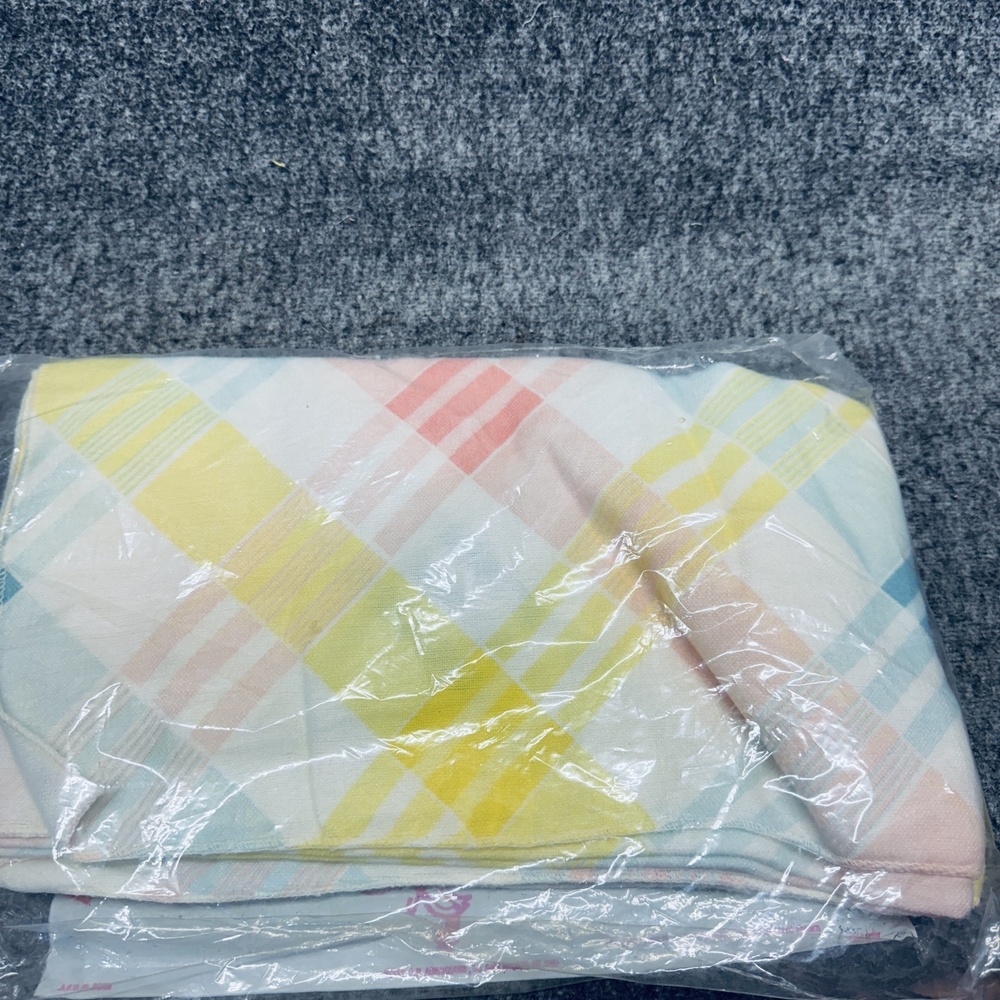 Vintage Wisper‎ Baby Blanket Beacon 36x50 Acrylic New USA Duck Bunny Striped - Picture 6 of 6